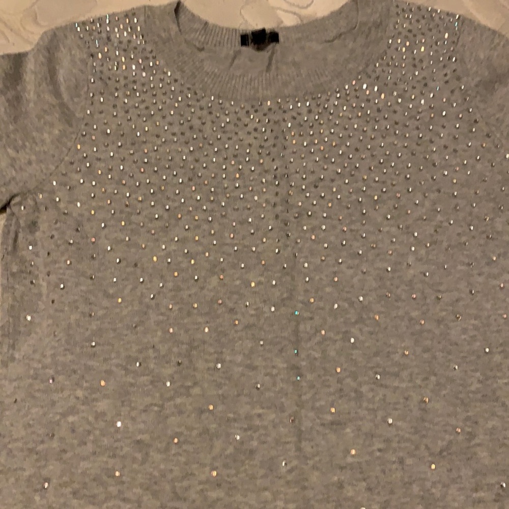 Express M- ab crystal long sleeve sweater